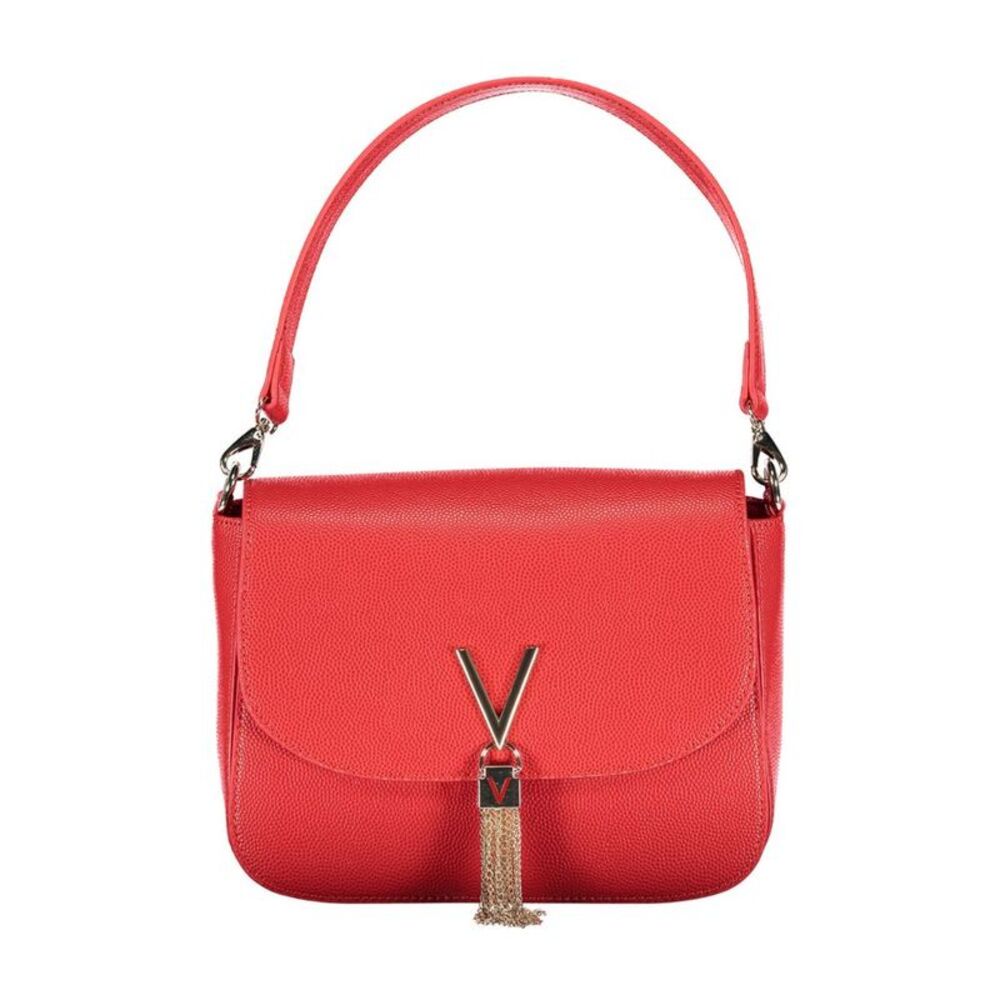Mario Valentino Rosso Polyurethane Women's Bag with Removable Women's Handles